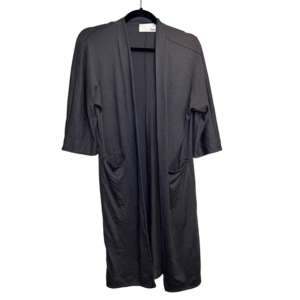 Wilfred Free Charcoal Open Front Cardigan – Size XXS